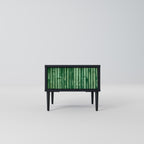 NATURAL GREEN Nightstand in Black Finish