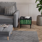 NATURAL GREEN Nightstand in Black Finish