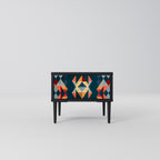 CRACKED ILLUSION Nattduksbord i svart finish