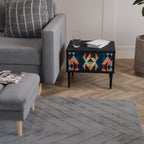 CRACKED ILLUSION Nattduksbord i svart finish