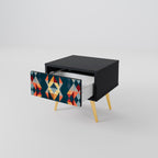 CRACKED ILLUSION Nattduksbord i svart finish