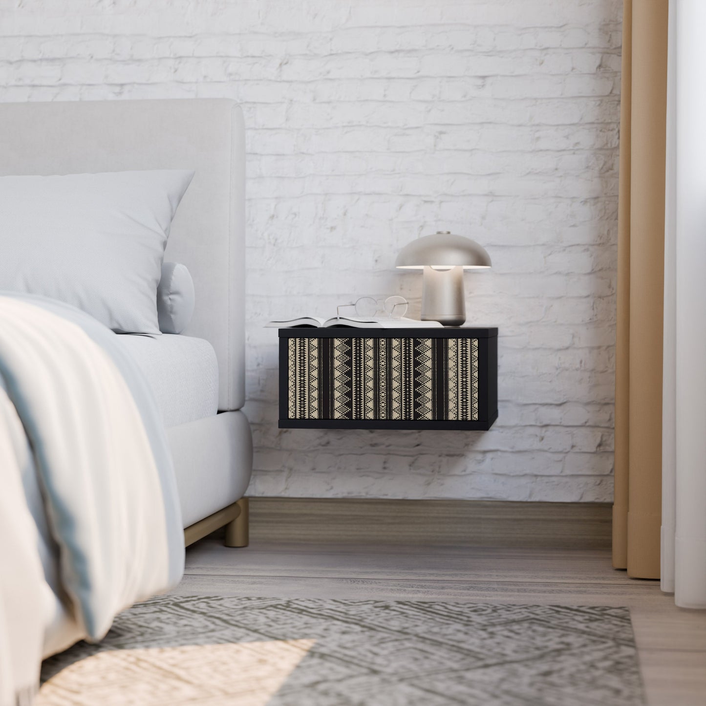 AZTEC nattduksbord i svart finish