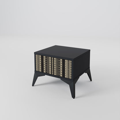 AZTEC nattduksbord i svart finish