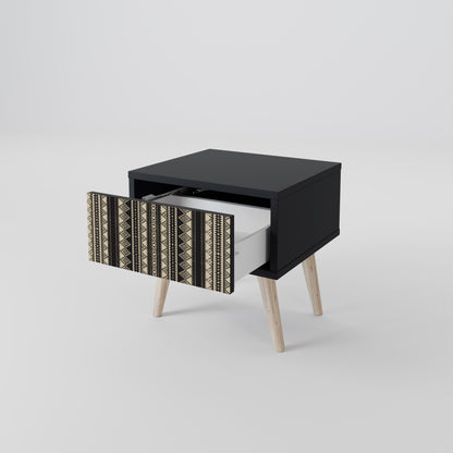 AZTEC nattduksbord i svart finish