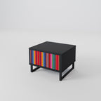 ETHNIC MEXICAN Nightstand in Black Finish