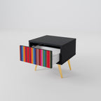 ETHNIC MEXICAN Nightstand in Black Finish