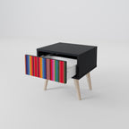 ETHNIC MEXICAN Nightstand in Black Finish