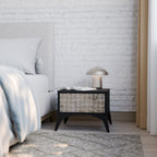 SLIGHTLY BLURRED Nightstand in Black Finish