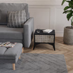 SLIGHTLY BLURRED Nightstand in Black Finish