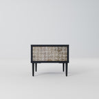 SLIGHTLY BLURRED Nightstand in Black Finish