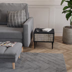 SLIGHTLY BLURRED Nightstand in Black Finish