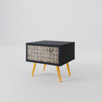 SLIGHTLY BLURRED Nightstand in Black Finish