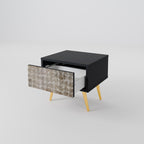 SLIGHTLY BLURRED Nightstand in Black Finish