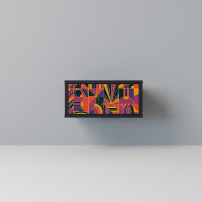 ELECTRIC PATTERNS nattduksbord i svart finish