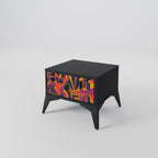 ELECTRIC PATTERNS Nightstand in Black Finish