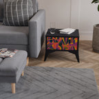 ELECTRIC PATTERNS Nightstand in Black Finish