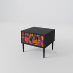 ELECTRIC PATTERNS Nightstand in Black Finish