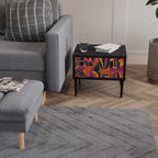 ELECTRIC PATTERNS Nightstand in Black Finish