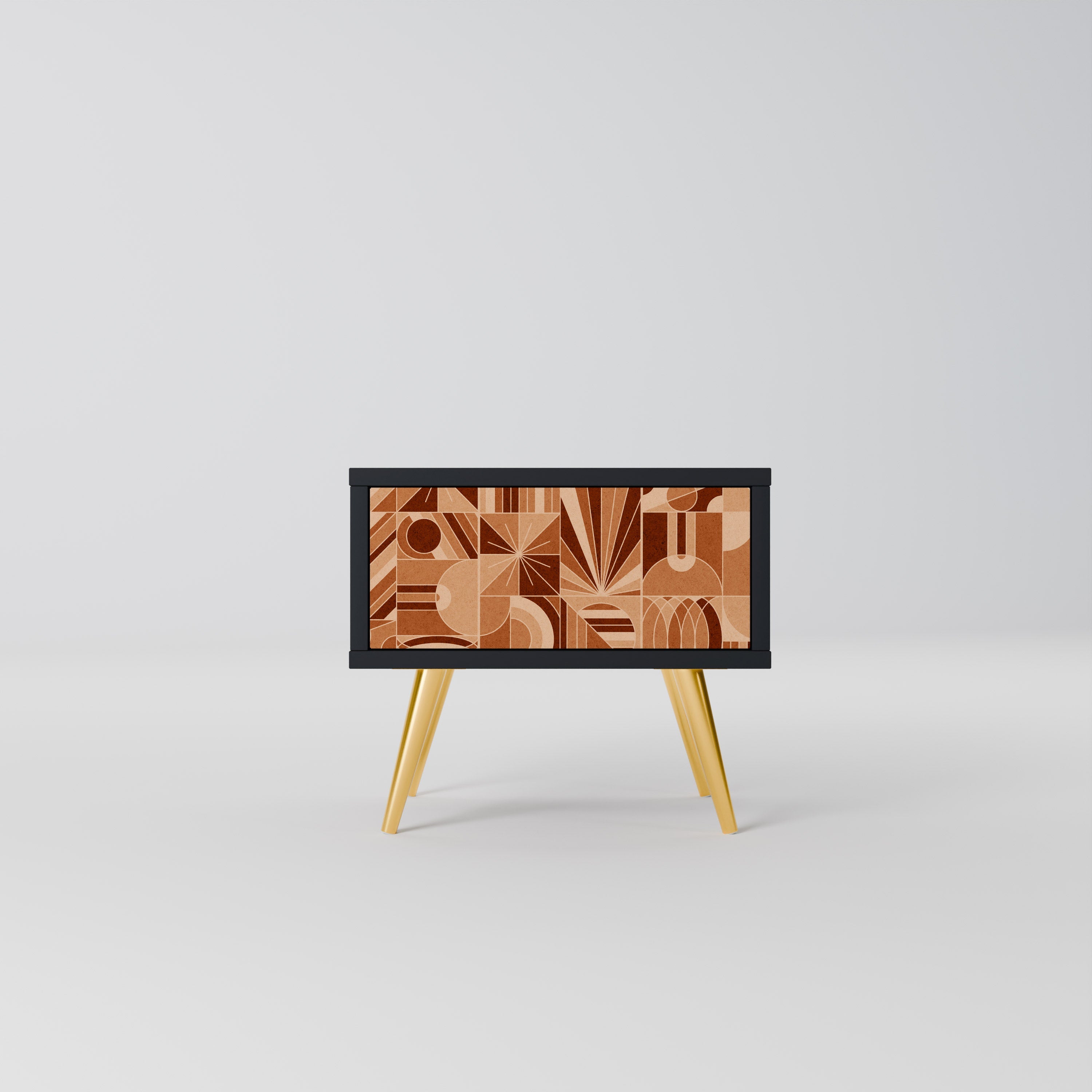 PRISM MOSAIC nattduksbord i svart finish