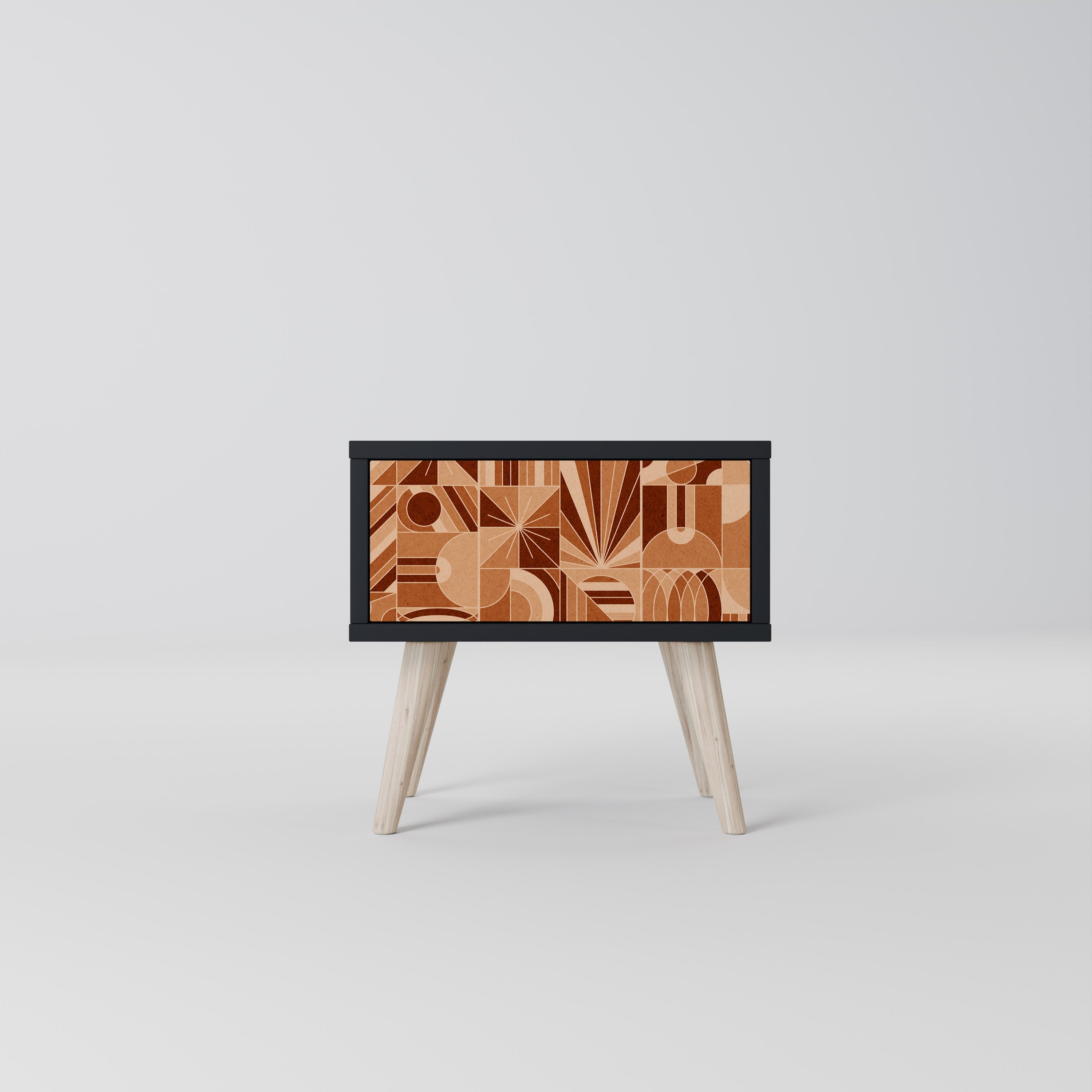 PRISM MOSAIC nattduksbord i svart finish