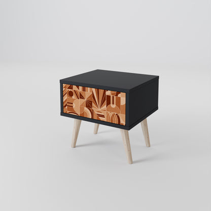 PRISM MOSAIC Nightstand in Black Finish
