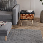 PRISM MOSAIC Nightstand in Black Finish