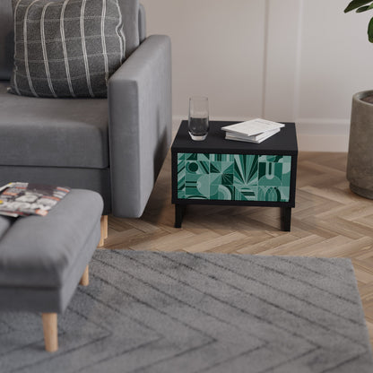 HARMONIC GRID nattduksbord i svart finish
