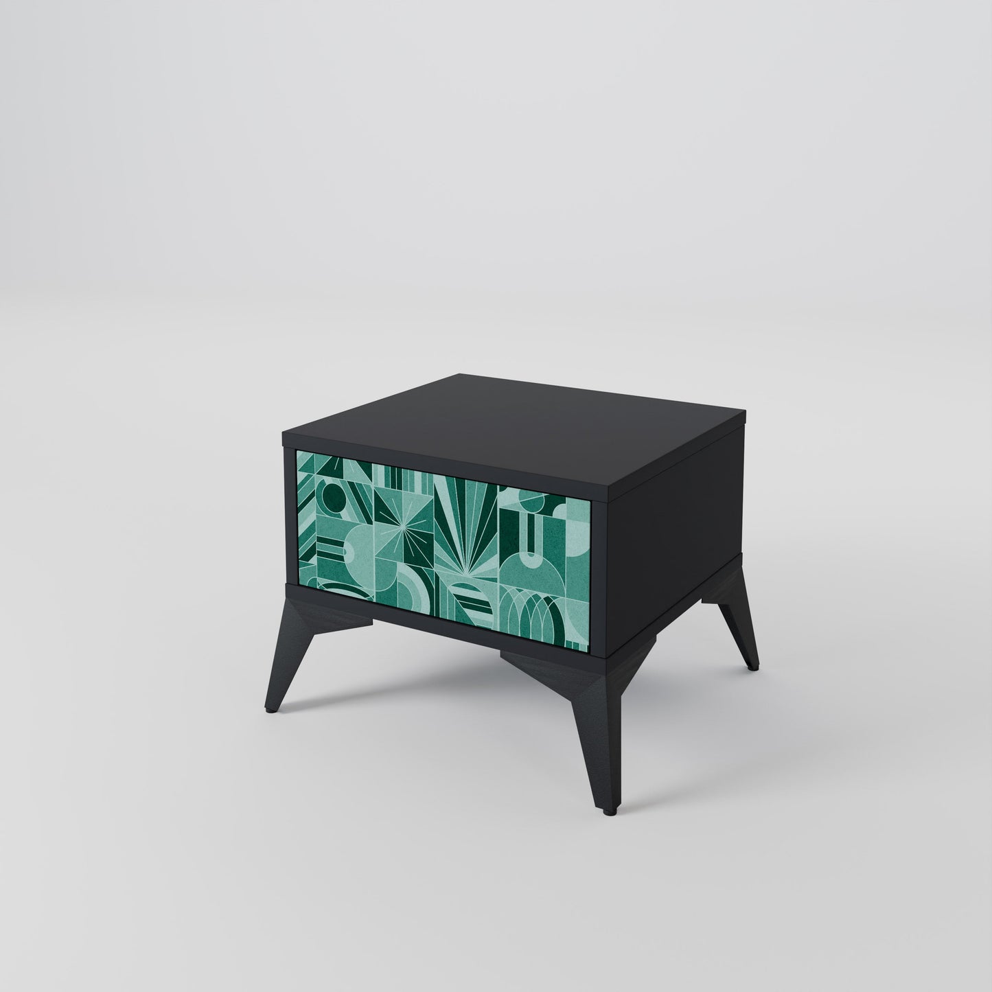 HARMONIC GRID nattduksbord i svart finish