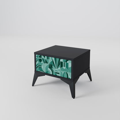 HARMONIC GRID nattduksbord i svart finish