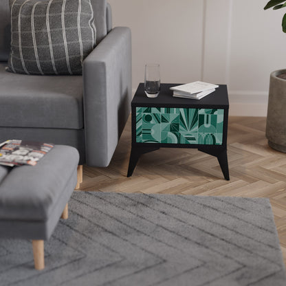 HARMONIC GRID nattduksbord i svart finish