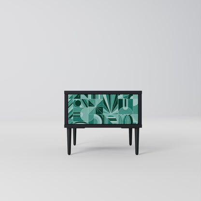 HARMONIC GRID nattduksbord i svart finish