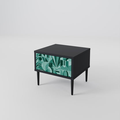 HARMONIC GRID nattduksbord i svart finish