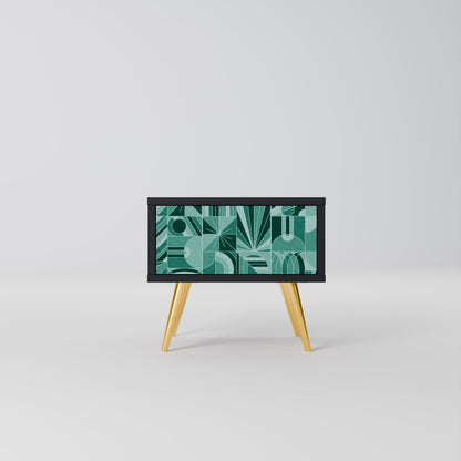 HARMONIC GRID nattduksbord i svart finish