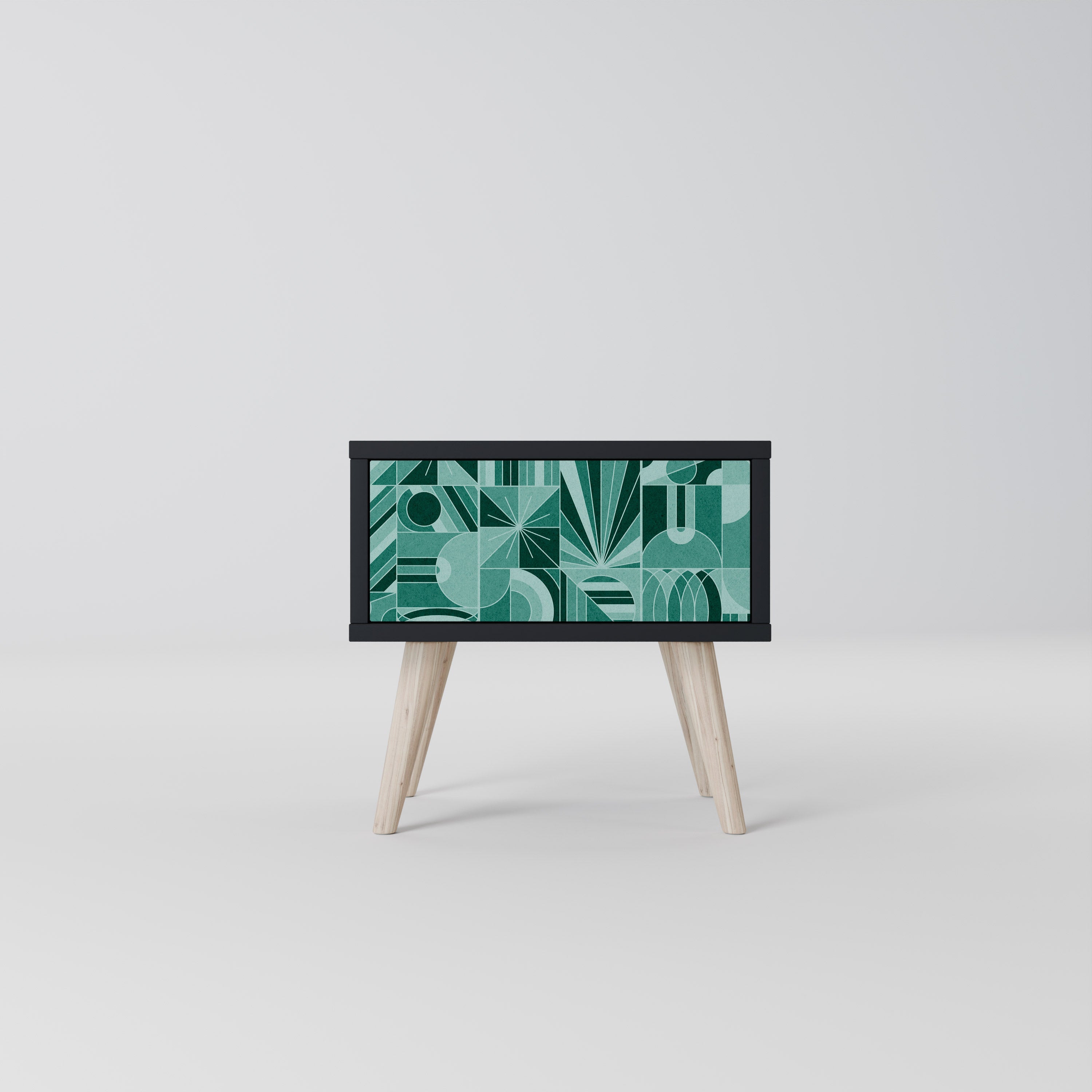 HARMONIC GRID nattduksbord i svart finish