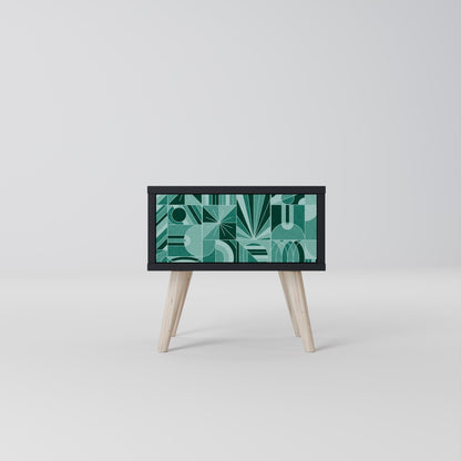 HARMONIC GRID nattduksbord i svart finish