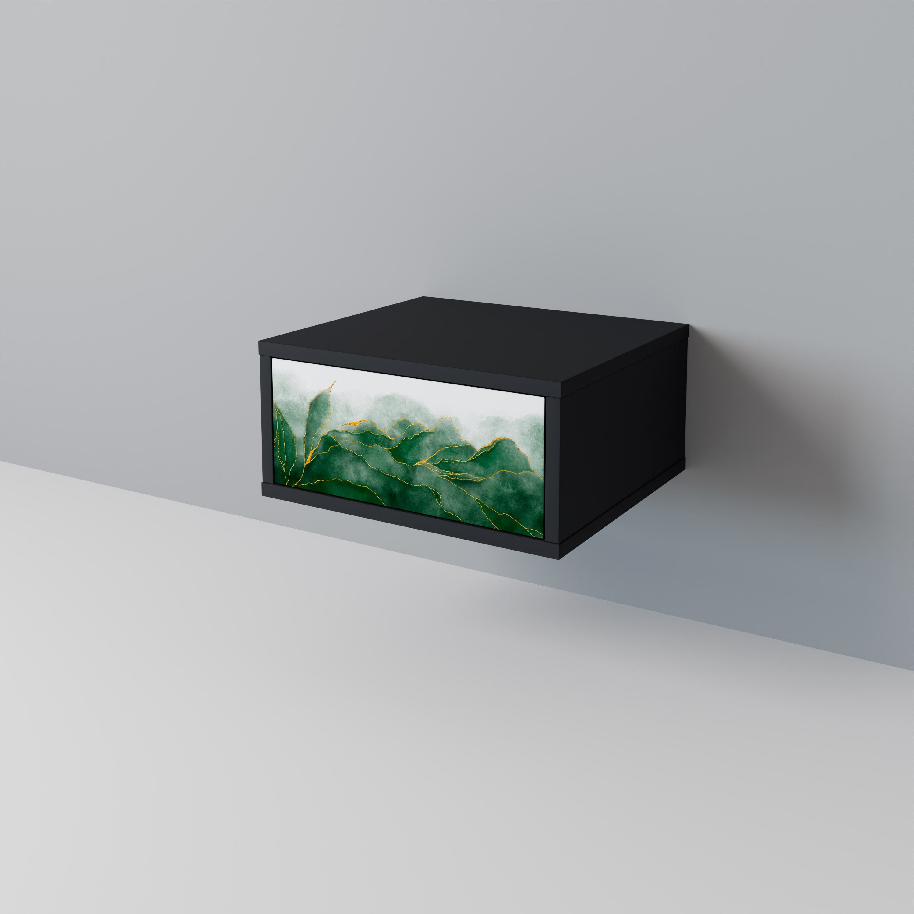 EXPENSIVE NATURE Nattduksbord i svart finish