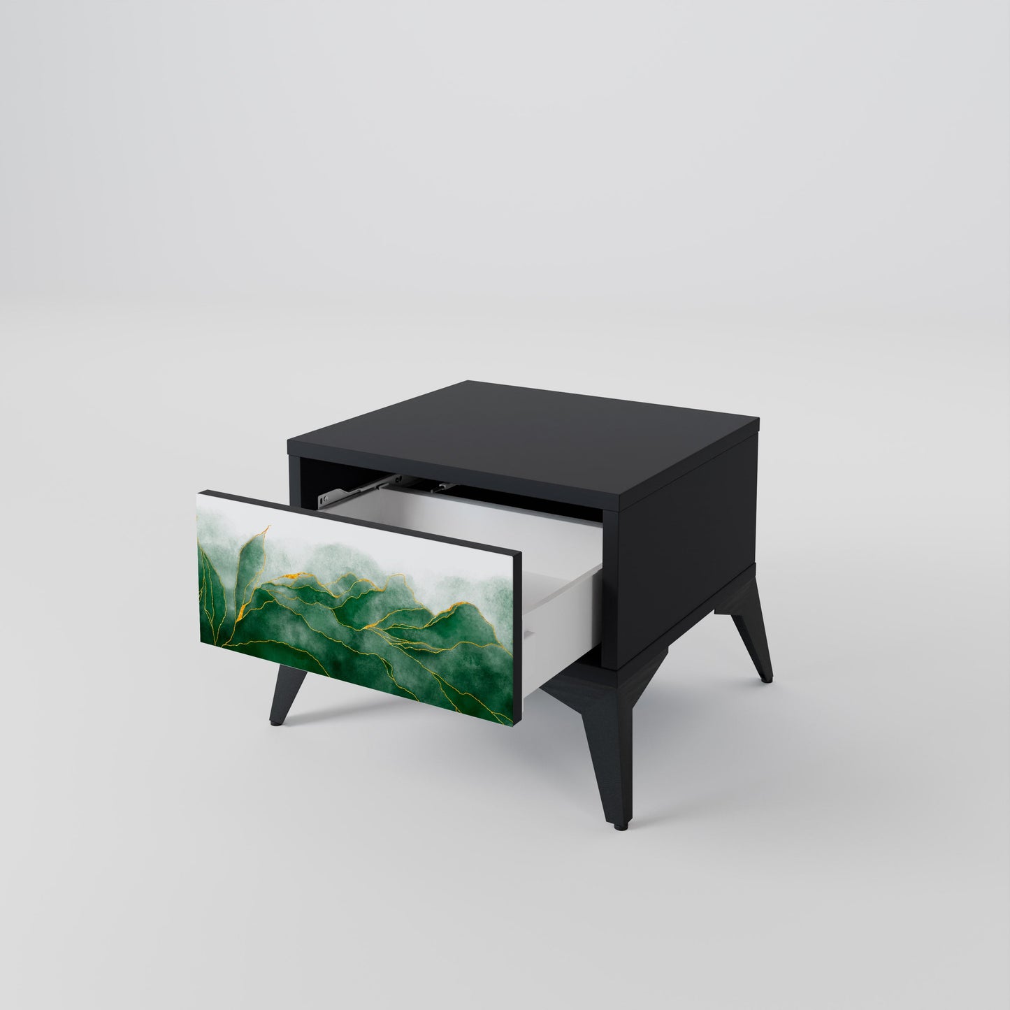 EXPENSIVE NATURE Nattduksbord i svart finish