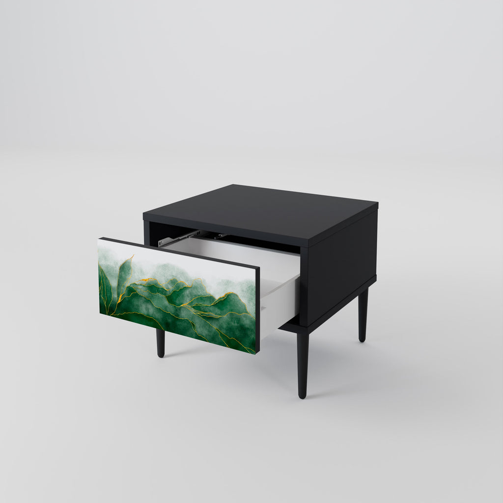 EXPENSIVE NATURE Nattduksbord i svart finish