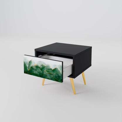 EXPENSIVE NATURE Nattduksbord i svart finish