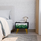 EXPENSIVE NATURE Nightstand in Black Finish