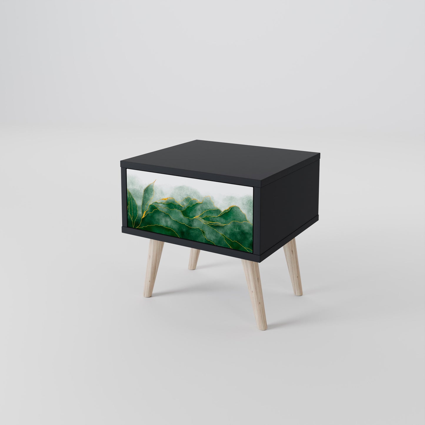 EXPENSIVE NATURE Nattduksbord i svart finish