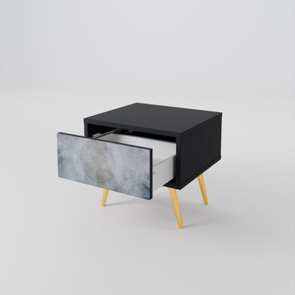 MUTED ARC nattduksbord i svart finish