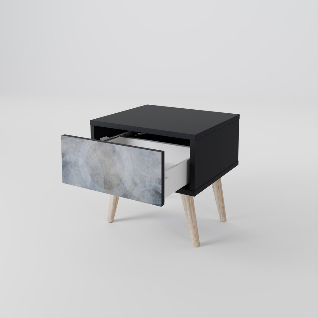 MUTED ARC nattduksbord i svart finish