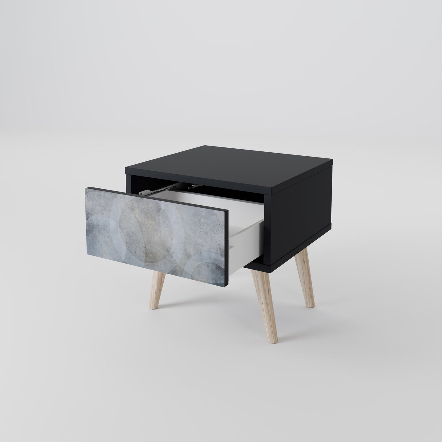MUTED ARC nattduksbord i svart finish