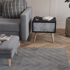 MUTED ARC Nightstand in Black Finish