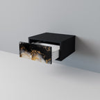 MARBLE OF TOMMORROW Nightstand in Black Finish