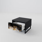 MARBLE OF TOMMORROW Nightstand in Black Finish