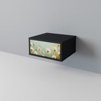 DREAMY MEADOW Nightstand in Black Finish