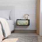 DREAMY MEADOW Nightstand in Black Finish