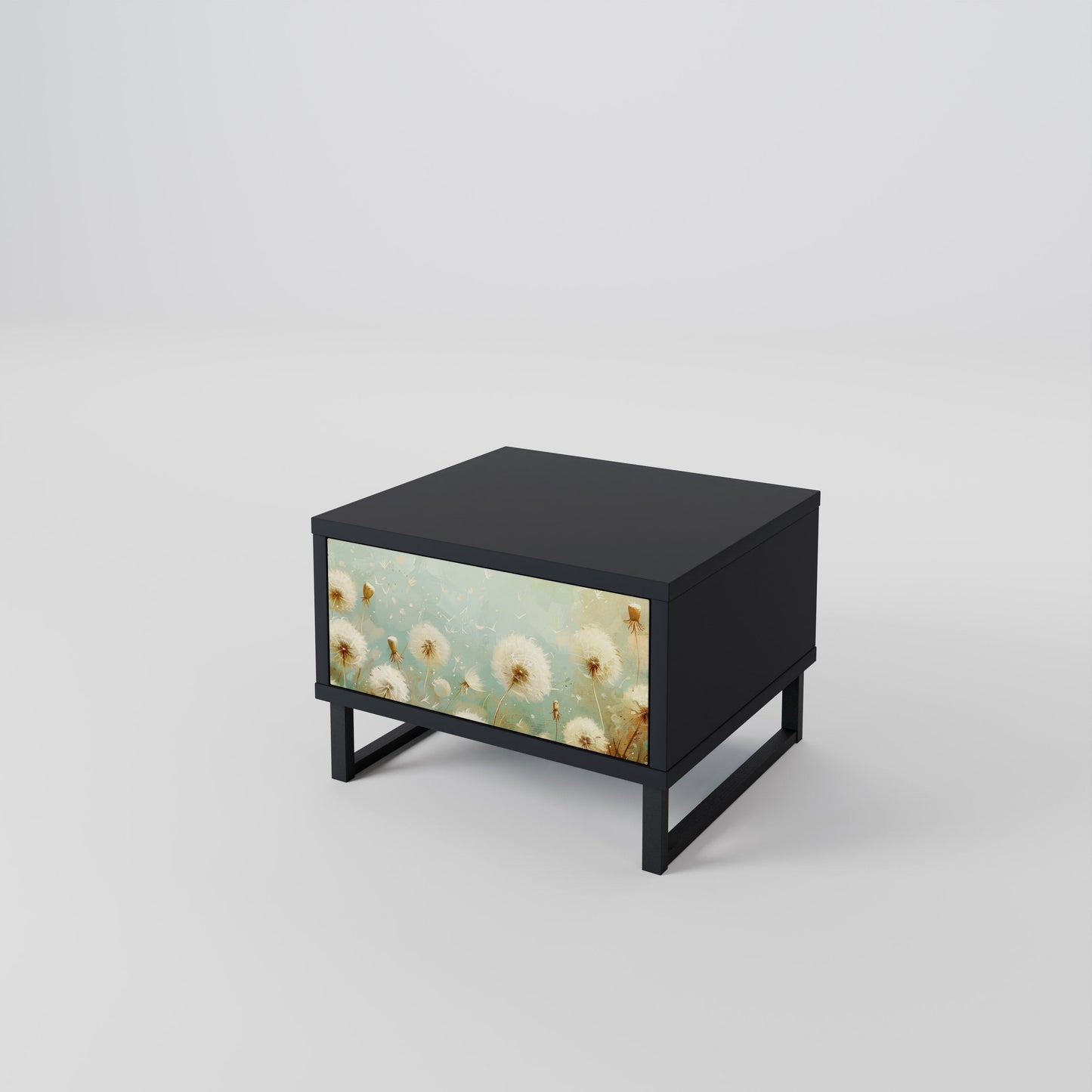 DREAMY MEADOW Nattduksbord i svart finish